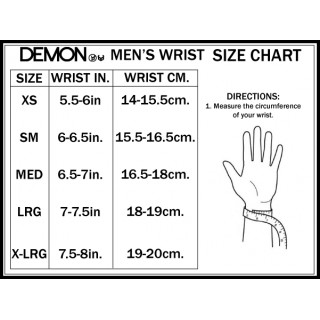 Demon flexmeter double sided wristguard glove- black
