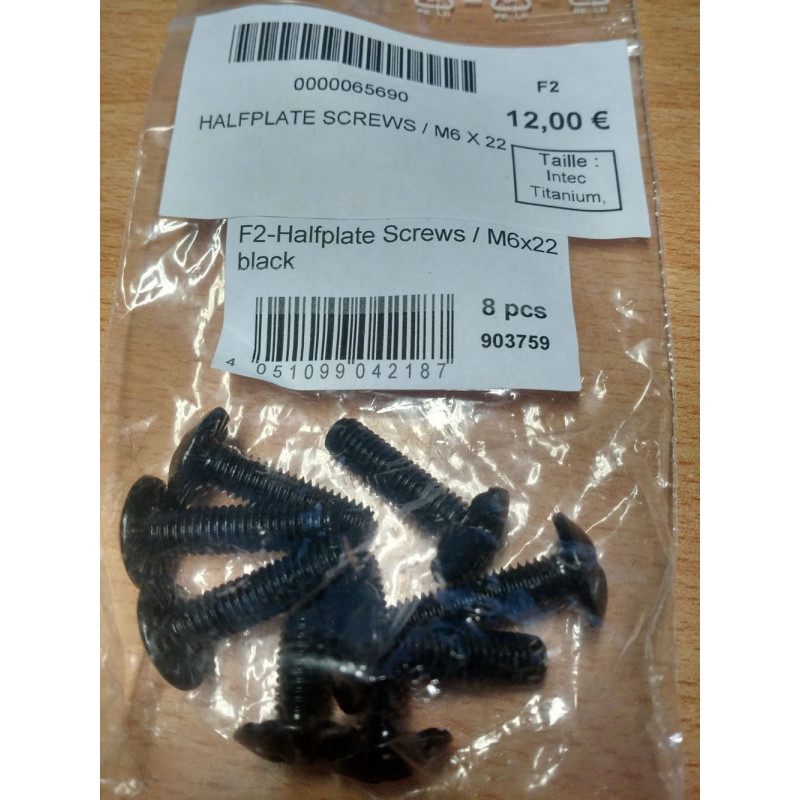 F2 Vis Halfplate Screws / M6 x 22