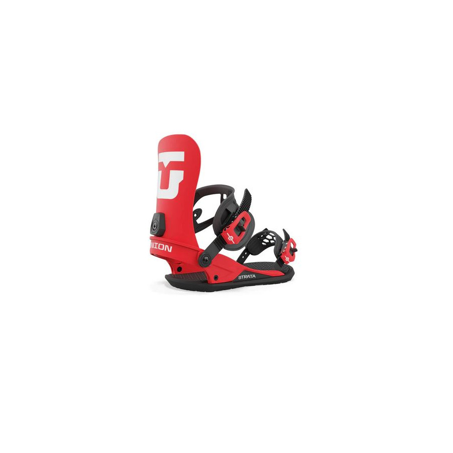 union, fixation snowboard strata red