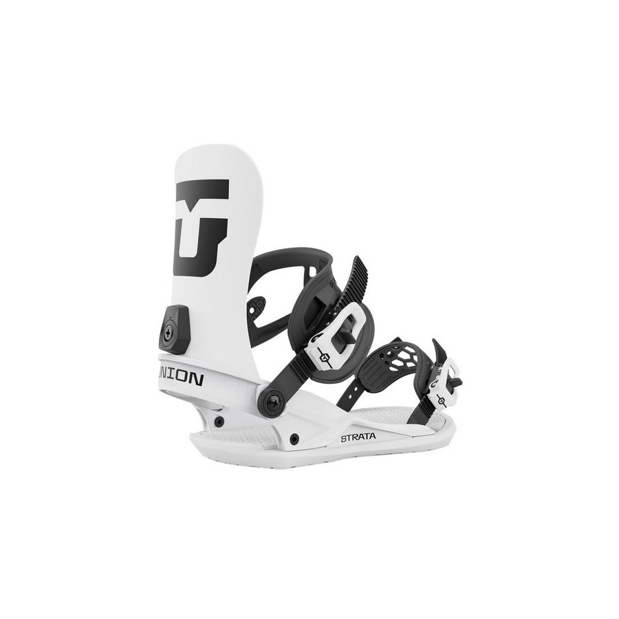 FIXATION DE SNOWBOARD UNION STRATA WHITE ET NOIRE