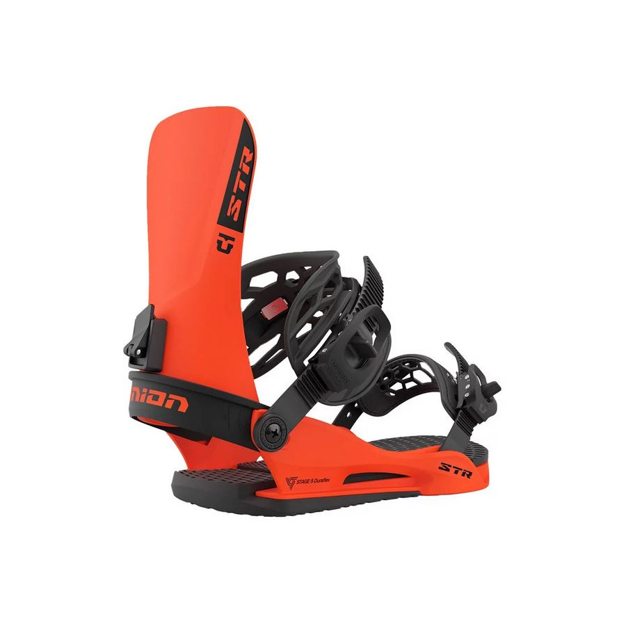 fixation de snowboard union str hunter orange