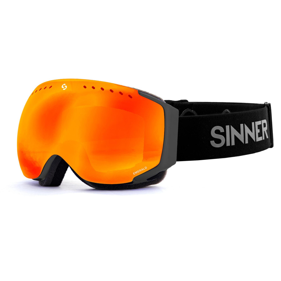 Masque de ski sinner emerald grey et ecran red